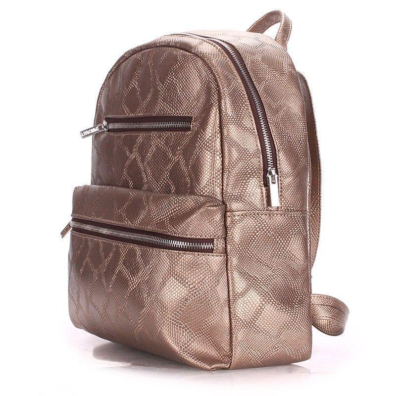 Міський рюкзак POOLPARTY Mini 4 л (mini - bckpck - snake - gold)