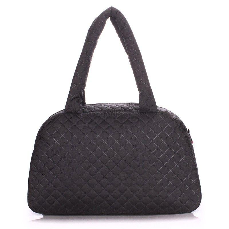 Жіноча стьобана сумка-саквояж POOLPARTY (ns4 - eco - black)