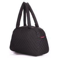 Жіноча стьобана сумка-саквояж POOLPARTY (ns4 - eco - black)