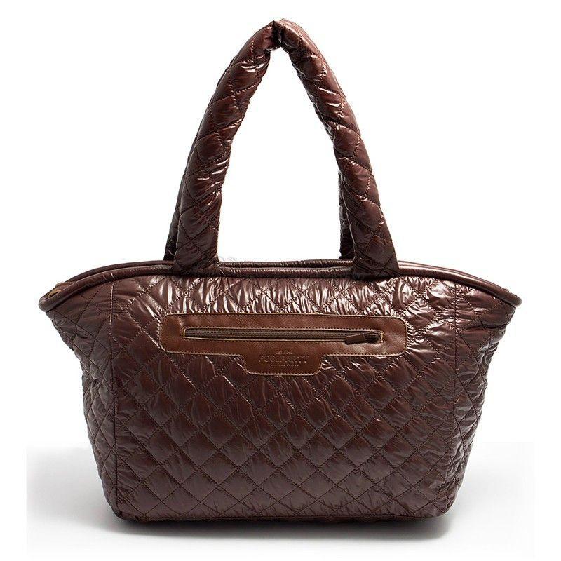 Жіноча стьобана сумка POOLPARTY (pool - brown - cocoon)