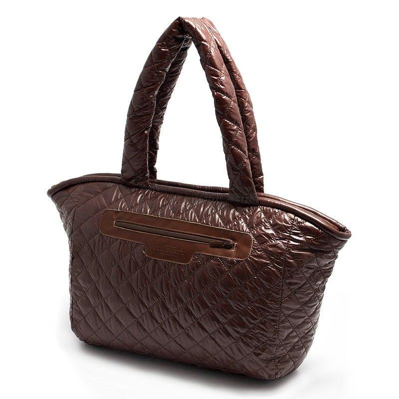 Жіноча стьобана сумка POOLPARTY (pool - brown - cocoon)