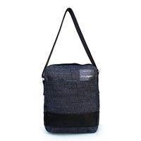Чоловіча сумка з ременем на плече POOLPARTY (pool94 - black - blue - jeans)