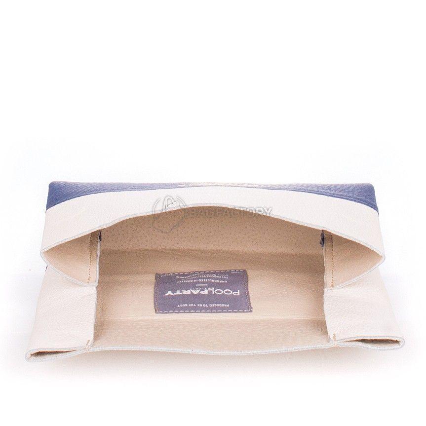 Шкіряна косметичка-клатч POOLPARTY 2NITE (2nite - white - sky)