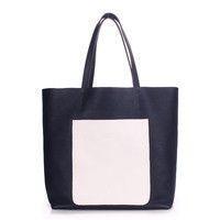 Жіноча шкіряна сумка POOLPARTY Mania (mania - darkblue - white)