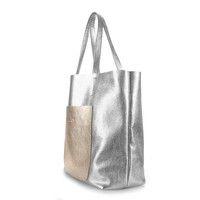 Жіноча шкіряна сумка POOLPARTY Mania (mania - silver - gold)