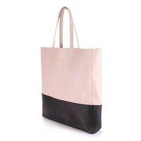 Жіноча шкіряна сумка POOLPARTY City (city - beige - black)