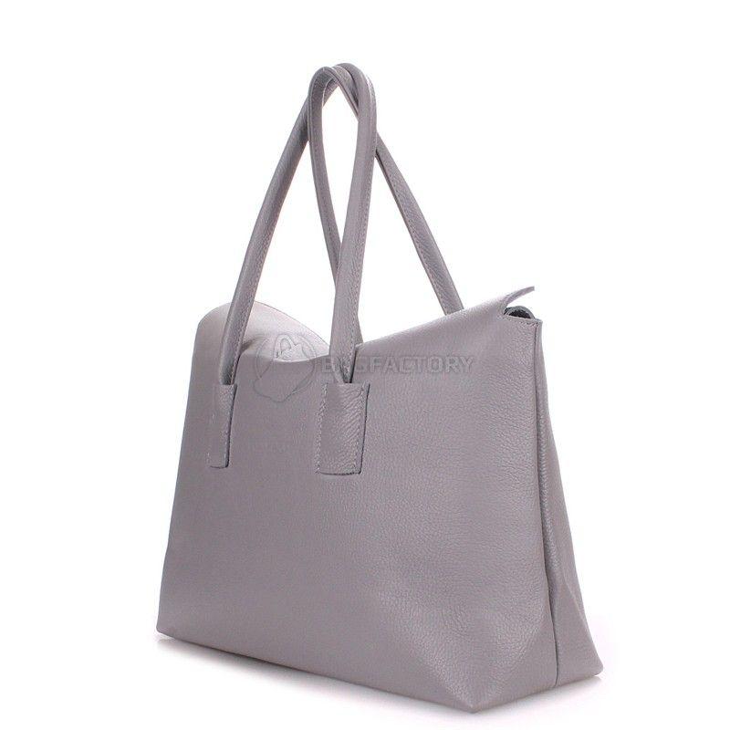 Жіноча шкіряна сумка POOLPARTY Sense (sense - grey)