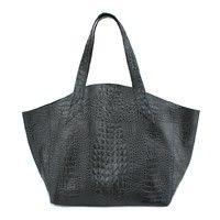 Жіноча шкіряна сумка POOLPARTY Fiore (poolparty - fiore - crocodile - black)