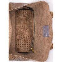 Жіноча шкіряна сумка POOLPARTY Fiore (poolparty - fiore - crocodile - beige)