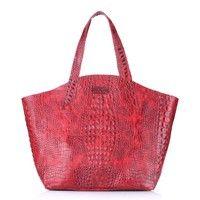 Жіноча шкіряна сумка POOLPARTY Fiore (poolparty - fiore - crocodile - red)