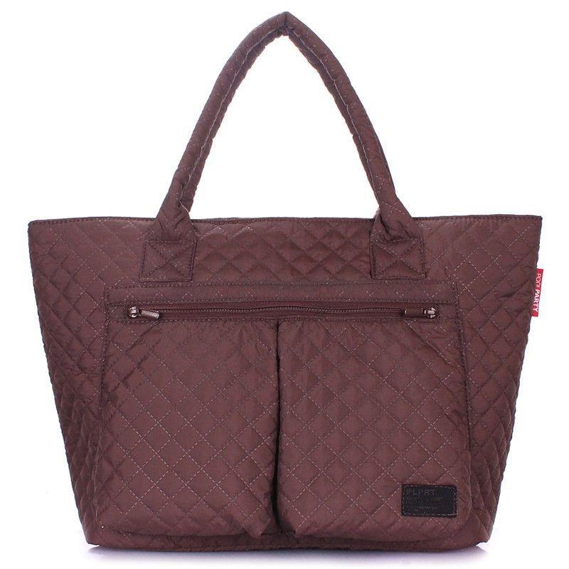 Жіноча стьобана сумка POOLPARTY Future (future - brown)