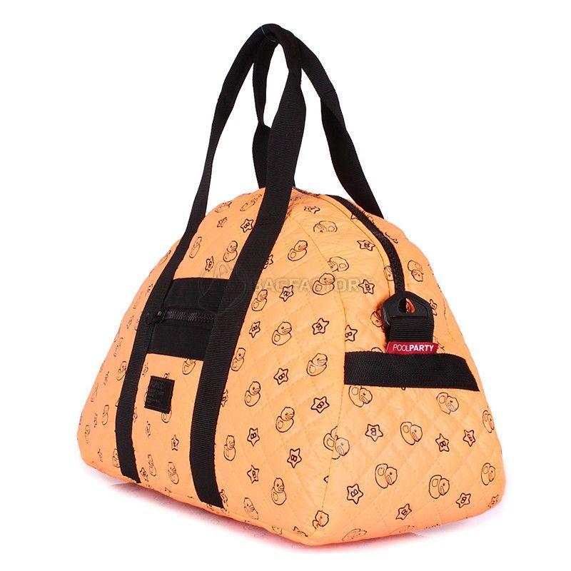 Жіноча стьобана сумка POOLPARTY Alaska (alaska - ducks - orange)