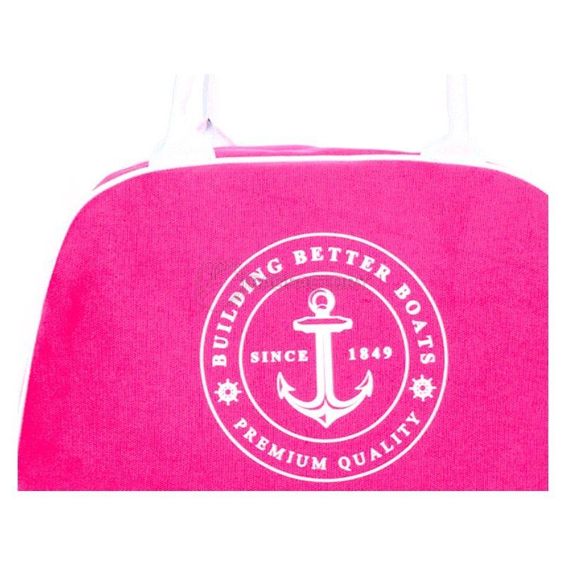 Жіноча коттонова сумка-саквояж POOLPARTY (pool - 16 - yachting - pink)