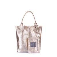 Жіноча золота шкіряна сумка POOLPARTY Podium (podium - gold)