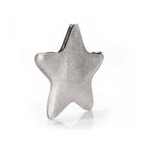 Шкіряний клатч-косметичка POOLPARTY STAR (star - silver)