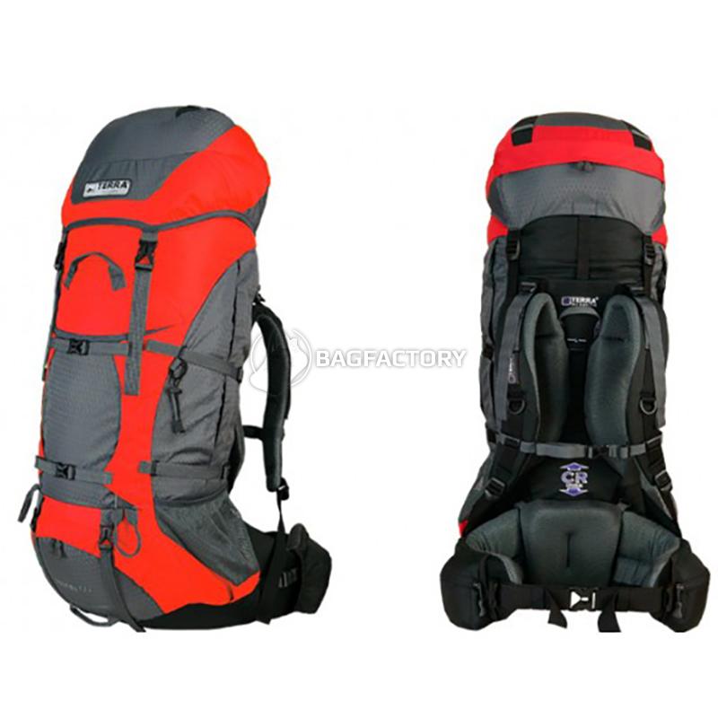 Туристичний рюкзак Terra Incognita Titan 60л Червоний/Сірий (4823081503668)