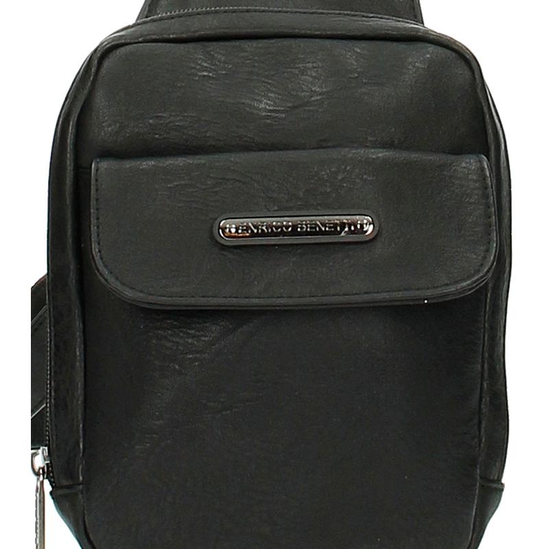 Чоловіча наплічна сумка Enrico Benetti MANERBA Black (Eb54512 001)