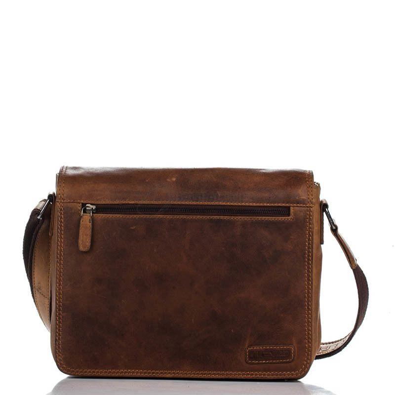 Чоловіча шкіряна сумка HILL BURRY Коричневий (3141_brown)