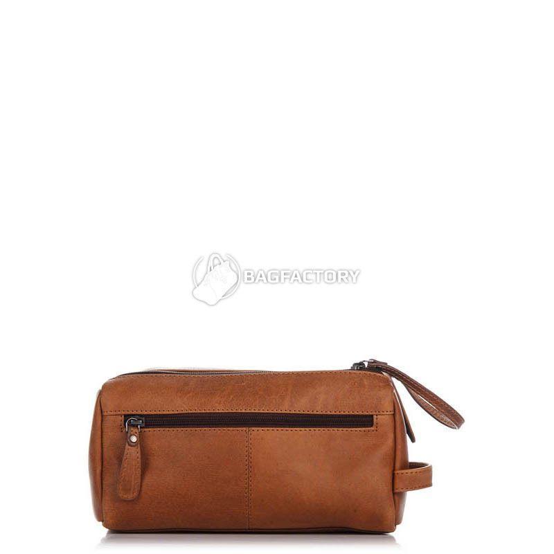 Чоловіча шкіряна сумка-барсетка HILL BURRY Коричневий (3337_brown)