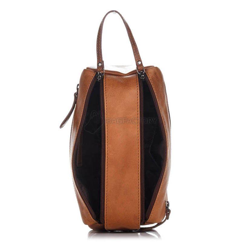 Чоловіча шкіряна сумка-барсетка HILL BURRY Коричневий (3337_brown)