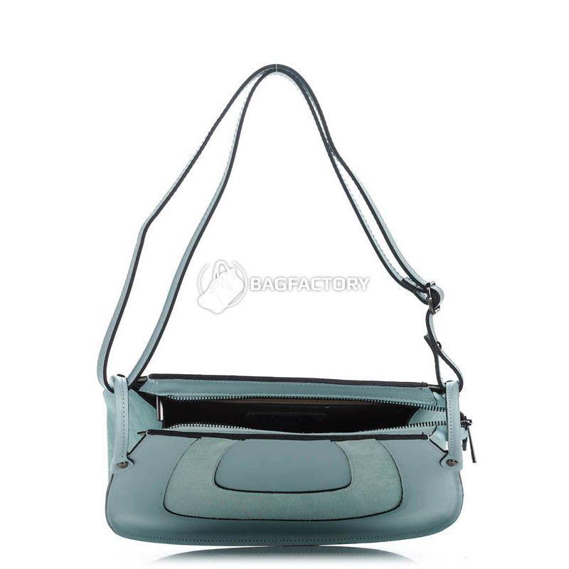 Жіноча шкіряна сумка Amelie Pelletteria Блакитний (8607_marine)