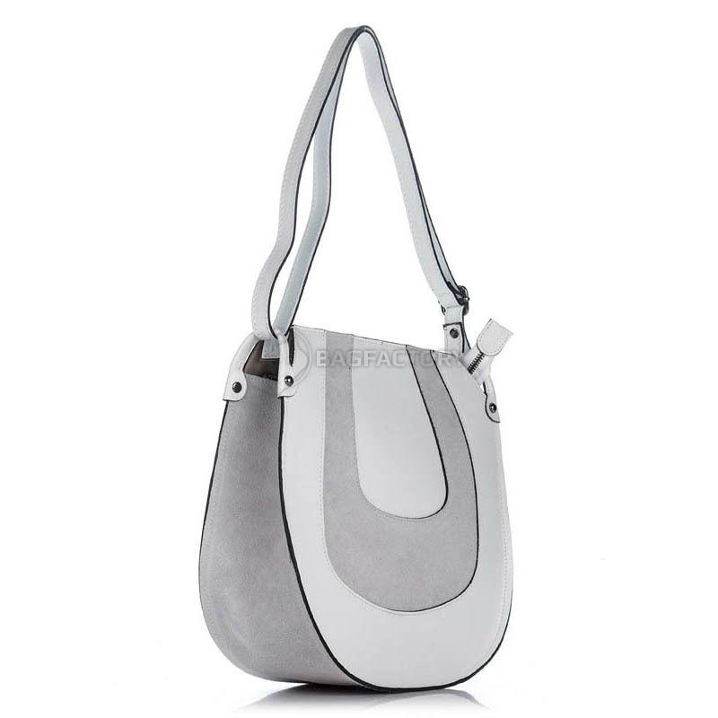 Жіноча шкіряна сумка Amelie Pelletteria Білий (8607_white)