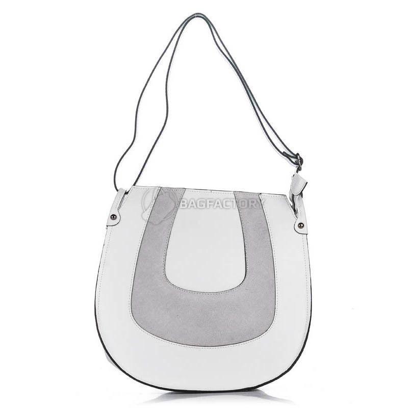 Жіноча шкіряна сумка Amelie Pelletteria Білий (8607_white)