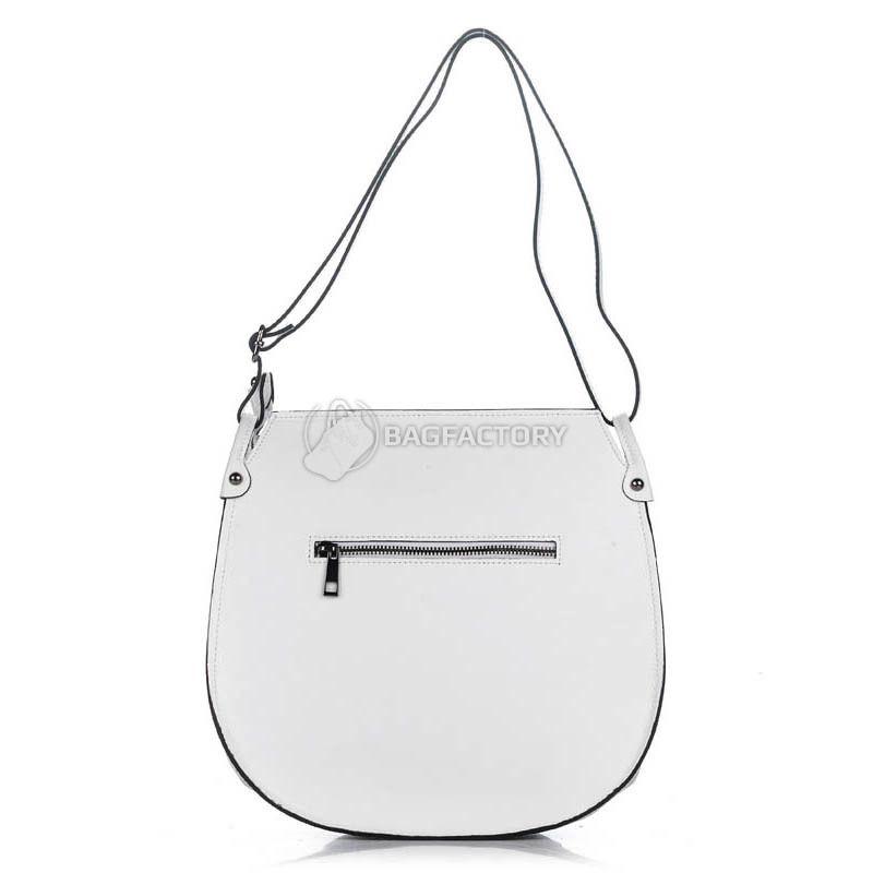 Жіноча шкіряна сумка Amelie Pelletteria Білий (8607_white)