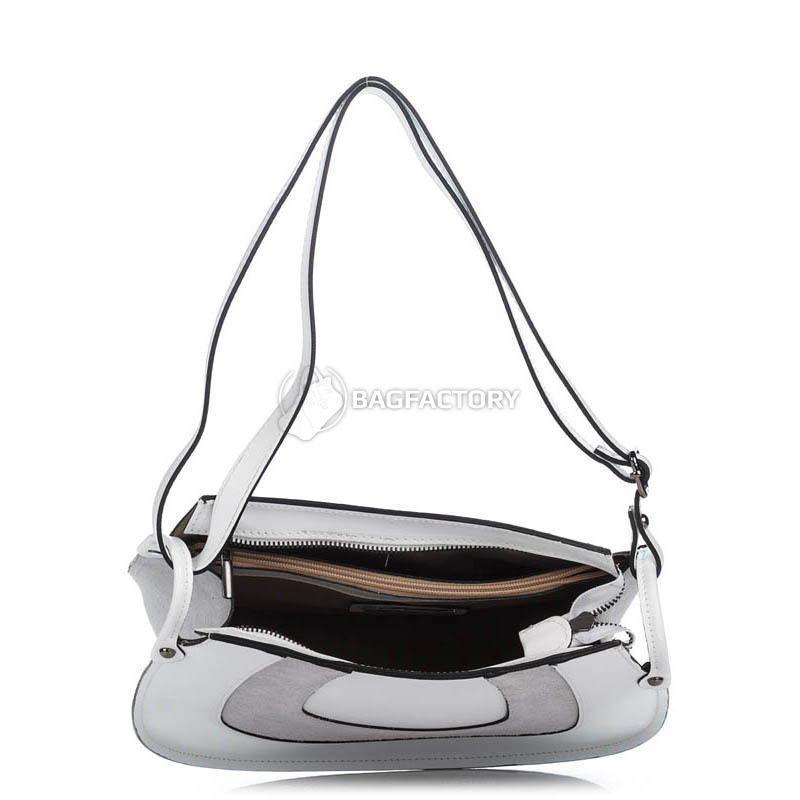 Жіноча шкіряна сумка Amelie Pelletteria Білий (8607_white)