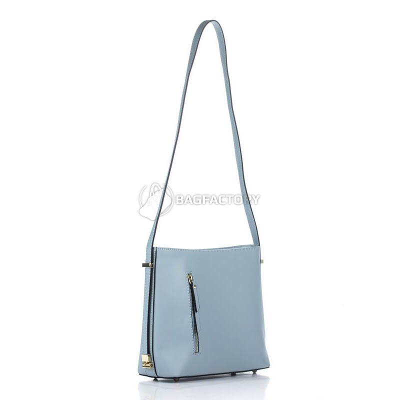 Жіноча шкіряна сумка Amelie Pelletteria Блакитний (8619_sky)