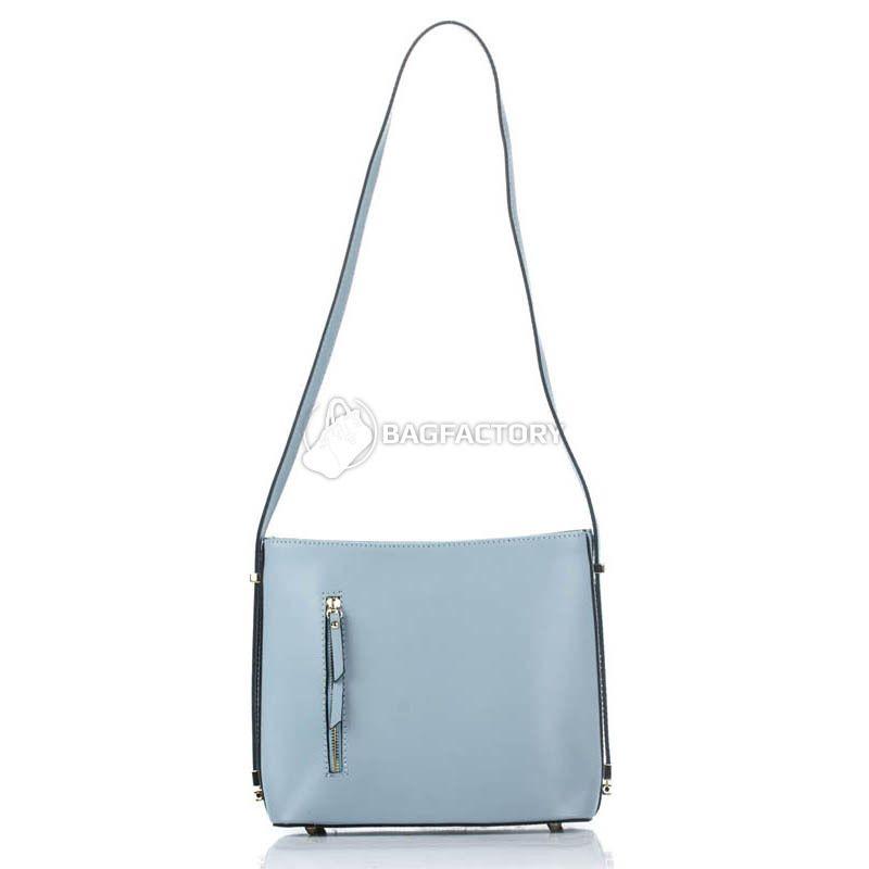 Жіноча шкіряна сумка Amelie Pelletteria Блакитний (8619_sky)