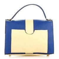 Жіноча шкіряна сумка Amelie Pelletteria Синій/Жовтий (8644_blue_yellow)
