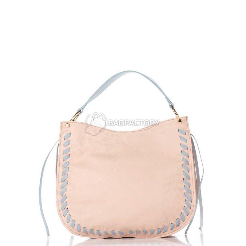 Жіноча шкіряна сумка Amelie Pelletteria Рожевий (8701_roze)