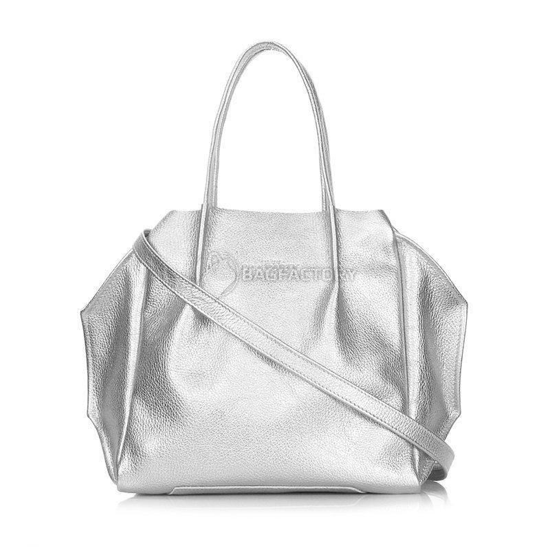 Жіноча шкіряна сумка POOLPARTY Soho Remix (soho - rmx - silver)