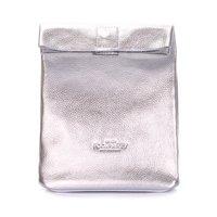 Шкіряна сумка-клатч POOLPARTY Lunchbox (lunchbox - silver)