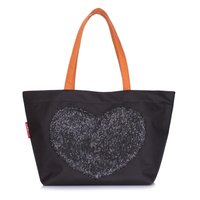 Жіноча сумка з глиттером POOLPARTY Lovetote Чорний (lovetote - oxford - black)