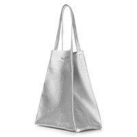 Жіноча шкіряна сумка POOLPARTY Edge Сріблястий (edge - silver)