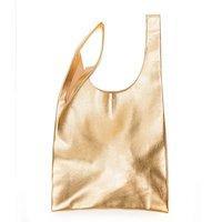 Жіноча шкіряна сумка POOLPARTY Tote Золотистий (leather - tote - gold)