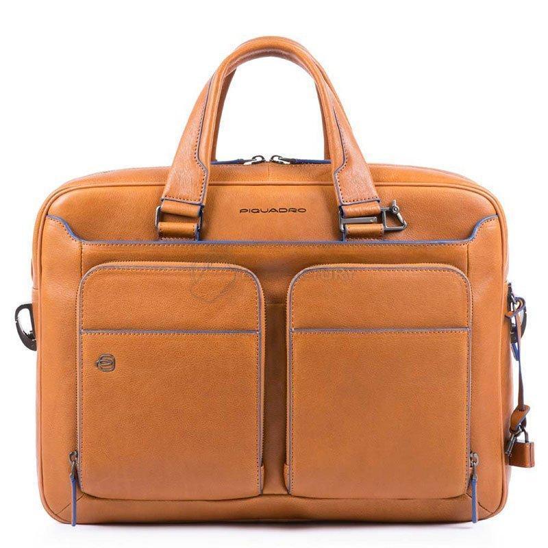 Чоловіча шкіряна сумка Piquadro B2S Tobacco з відділ. д/ноут 14