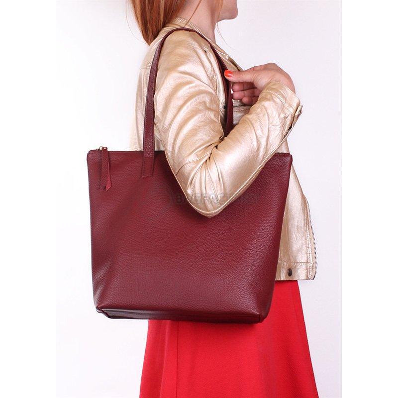 Жіноча шкіряна сумка POOLPARTY Secret (secret - marsala)