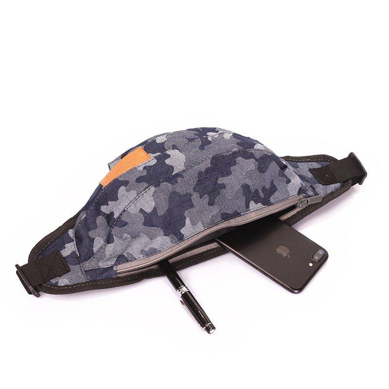 Сумка на пояс POOLPARTY Bumbag джинсовий камуфляж (bumbag - camouflage)