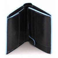 Портмоне Piquadro BL SQUARE Black верт. з відділ. для монет (PU1740B2_N)
