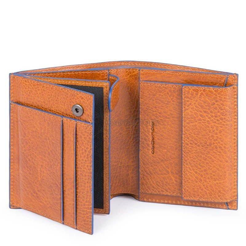 Портмоне Piquadro B2S Tobacco з відділ. для монет з RFID захистом (PU1740B2SR_CU)