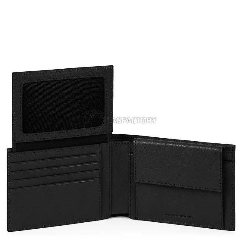 Портмоне Piquadro BK SQUARE Black з відділ. для док. з RFID захистом (PU1392B3R_N)