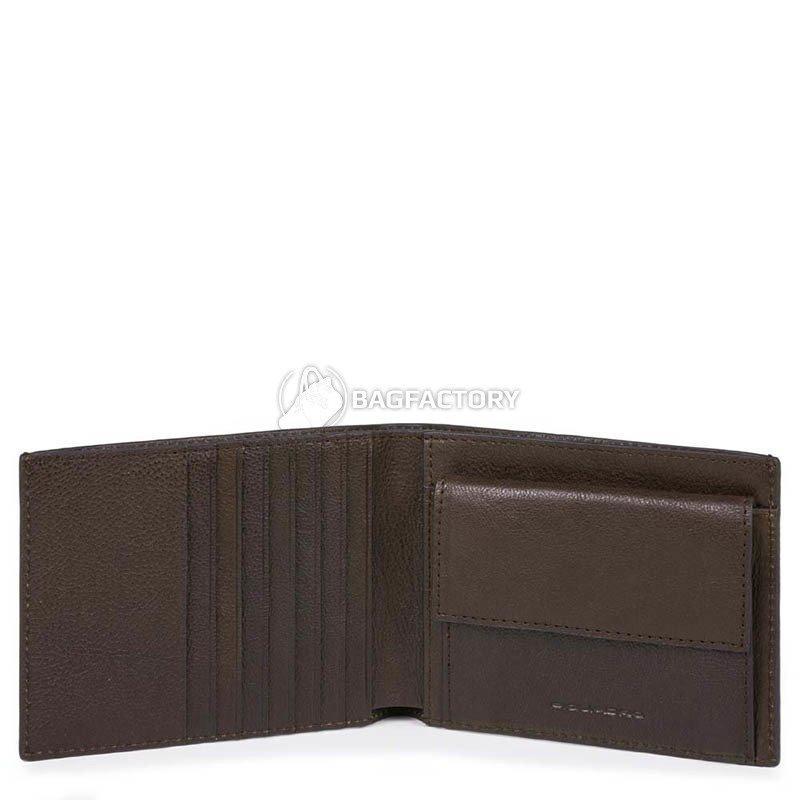 Портмоне Piquadro BK SQUARE D.Brown з відділ. для монет з RFID захистом (PU1239B3R_TM)