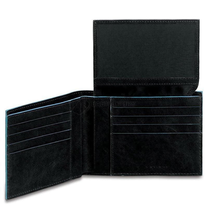 Портмоне шкіряне Piquadro Blue Square Black з відділ. для 11 кред.карт (PU1517B2_N)