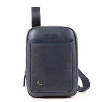 Чоловіча шкіряна сумка Piquadro B2S Blue з відділ. для iPad mini на ремені (CA3084B2S_BLU)