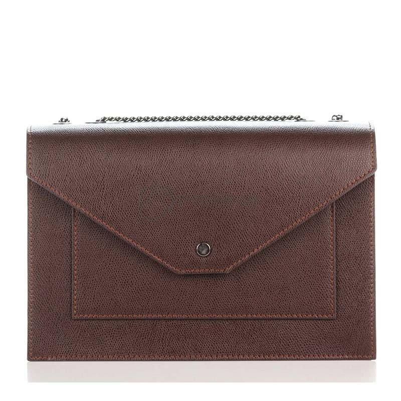 Клатч шкіряний Italian bags Коричневий (8415_dark_brown)