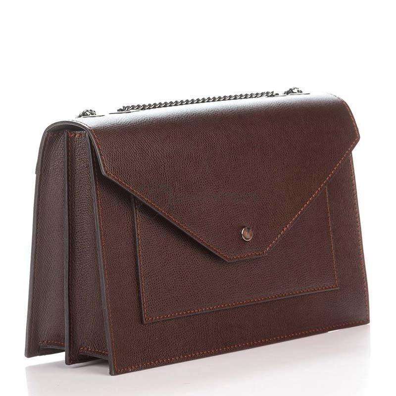 Клатч шкіряний Italian bags Коричневий (8415_dark_brown)