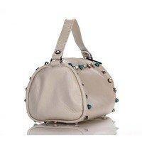 Жіноча шкіряна сумка Italian bags Бежевий (1519_beige)